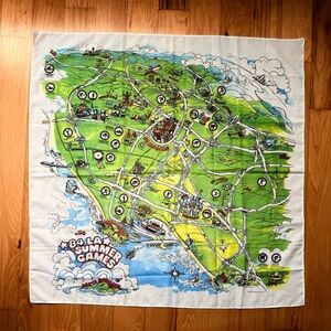 Vintage 1984 US Olympics Los Angeles silk scarf